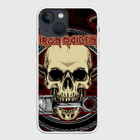 Чехол для iPhone 13 mini с принтом Iron Maiden в Кировске,  |  | 80s | hardrock | heavy | iron | maiden | metal | pop | steve harris | the final frontier | uk | айрон | группа | железная дева | метал | мэйден | хеви