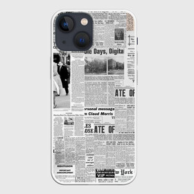 Чехол для iPhone 13 mini с принтом Газета Newspaper в Кировске,  |  | america | americans | chicago | new york times | newspaper | newspapers | tribune | wahintgon post | американские | газета | газетная | газеты | из газет | модная | модный | сша | трибьют