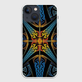 Чехол для iPhone 13 mini с принтом FRACTAL 2020 в Кировске,  |  | abstract | abstraction | color | fractal | geometry | paitnt | polygon | polygonal | psy | абстракция | геометрия | краски | неоновые | полигоны | психоделика | фрактал