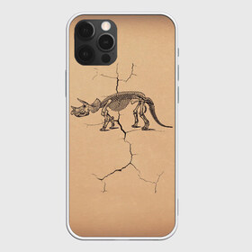 Чехол для iPhone 12 Pro Max с принтом Triceratops skeleton в Кировске, Силикон |  | dinosaur | extinct | primal | skeleton | triceratops | вымерший | динозавр | первобытный | скелет | трицератопс