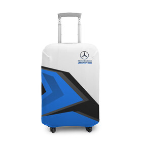 Чехол для чемодана 3D с принтом Mercedes-AMG в Кировске, 86% полиэфир, 14% спандекс | двустороннее нанесение принта, прорези для ручек и колес | amg | benz | cars | drive | mercedes | supercars | амг | бенц | гелендваген | гонки | мерин | мерс | мерседес | обзор | скорость | форма