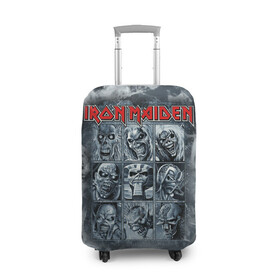 Чехол для чемодана 3D с принтом Iron Maiden в Кировске, 86% полиэфир, 14% спандекс | двустороннее нанесение принта, прорези для ручек и колес | 80s | hardrock | heavy | iron | maiden | metal | pop | steve harris | the final frontier | uk | айрон | группа | железная дева | метал | мэйден | хеви