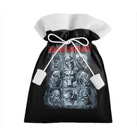 Подарочный 3D мешок с принтом Iron Maiden в Кировске, 100% полиэстер | Размер: 29*39 см | Тематика изображения на принте: 80s | hardrock | heavy | iron | maiden | metal | pop | steve harris | the final frontier | uk | айрон | группа | железная дева | метал | мэйден | хеви