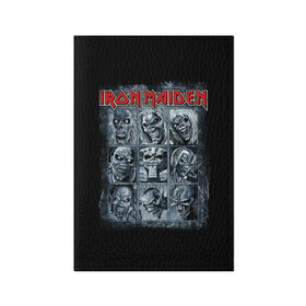 Обложка для паспорта матовая кожа с принтом Iron Maiden в Кировске, натуральная матовая кожа | размер 19,3 х 13,7 см; прозрачные пластиковые крепления | 80s | hardrock | heavy | iron | maiden | metal | pop | steve harris | the final frontier | uk | айрон | группа | железная дева | метал | мэйден | хеви