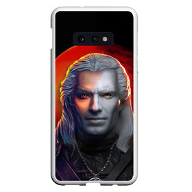 Чехол для Samsung S10E с принтом HALF WITCHER в Кировске, Силикон | Область печати: задняя сторона чехла, без боковых панелей | gerald | geralt | henry cavill | netflix | the witcher | wild hunt | witcher | wolf | ведьмак | ведьмак сериал | волк | генри кавилл | геральд | дикая охота | нетфликс | нэтфликс