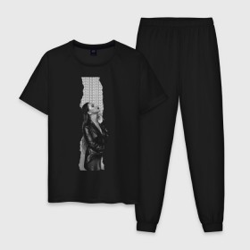 Мужская пижама хлопок с принтом Artik & Asti в Кировске, 100% хлопок | брюки и футболка прямого кроя, без карманов, на брюках мягкая резинка на поясе и по низу штанин
 | 