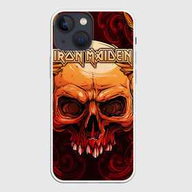 Чехол для iPhone 13 mini с принтом Iron Maiden в Кировске,  |  | 80s | hardrock | heavy | iron | maiden | metal | pop | steve harris | the final frontier | uk | айрон | группа | железная дева | метал | мэйден | хеви