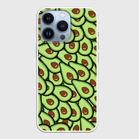 Чехол для iPhone 13 Pro с принтом АВОКАДО в Кировске,  |  | Тематика изображения на принте: avocado | food | fruit | vegan | vegetarian | авокадо | веган | вегетарианство | еда | фрукты