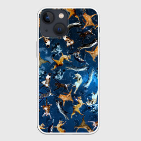 Чехол для iPhone 13 mini с принтом Космические коты в Кировске,  |  | галактика | звезды | космос | кот | котики | кошак | кошка | паттрен