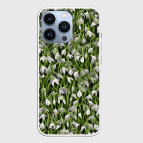 Чехол для iPhone 13 Pro с принтом Подснежники в Кировске,  |  | Тематика изображения на принте: 8 марта | букет | весенний | весна | клумба | паттерн | подарок | подснежник | растение | цветочный | цветы. цветок