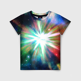 Детская футболка 3D с принтом Космическая вспышка в Кировске, 100% гипоаллергенный полиэфир | прямой крой, круглый вырез горловины, длина до линии бедер, чуть спущенное плечо, ткань немного тянется | astronomy | астрономия | вселенная | вселенский | вспышка | вспышки | галактика | звезда | звёзды | космическая | космос | пространство | свет | светящиеся | светящийся | яркий | яркость
