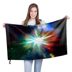 Флаг 3D с принтом Космическая вспышка в Кировске, 100% полиэстер | плотность ткани — 95 г/м2, размер — 67 х 109 см. Принт наносится с одной стороны | astronomy | астрономия | вселенная | вселенский | вспышка | вспышки | галактика | звезда | звёзды | космическая | космос | пространство | свет | светящиеся | светящийся | яркий | яркость