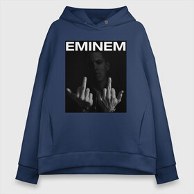 Женское худи Oversize хлопок с принтом EMINEM в Кировске, френч-терри — 70% хлопок, 30% полиэстер. Мягкий теплый начес внутри —100% хлопок | боковые карманы, эластичные манжеты и нижняя кромка, капюшон на магнитной кнопке | america | eminem | rap | slim shady | usa | америка | зарубежный реп | реп | сша | эминем