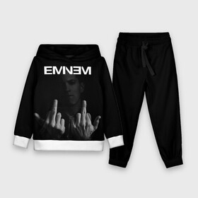 Детский костюм 3D (с толстовкой) с принтом EMINEM | ЭМИНЕМ (Z) в Кировске,  |  | america | eminem | rap | slim shady | usa | америка | зарубежный реп | реп | сша | эминем