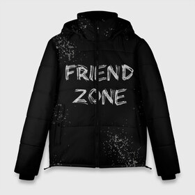 Мужская зимняя куртка 3D с принтом FRIEND ZONE в Кировске, верх — 100% полиэстер; подкладка — 100% полиэстер; утеплитель — 100% полиэстер | длина ниже бедра, свободный силуэт Оверсайз. Есть воротник-стойка, отстегивающийся капюшон и ветрозащитная планка. 

Боковые карманы с листочкой на кнопках и внутренний карман на молнии. | friend | zone | белая | девушка | девушке | другу | друзья | звезды | зона | любимой | люблю | минимализм | надпись | не | отношения | парень | парню | подарок | подруге | подружке | просто | только | френд