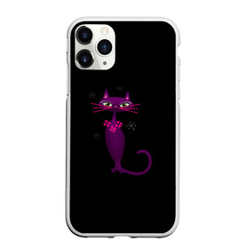 Чехол для iPhone 11 Pro Max матовый с принтом Модная кошка в Кировске, Силикон |  | глаза | глазищи | животные | кошка | красотка | модная | модница | питомец | усы | хвост