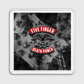 Магнит 55*55 с принтом Five Finger Death Punch в Кировске, Пластик | Размер: 65*65 мм; Размер печати: 55*55 мм | 5fdp | death | ffdp | finger | five | five finger death punch | punch | грув метал