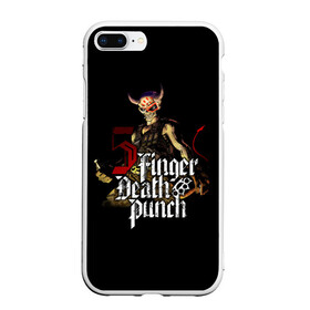 Чехол для iPhone 7Plus/8 Plus матовый с принтом Five Finger Death Punch в Кировске, Силикон | Область печати: задняя сторона чехла, без боковых панелей | Тематика изображения на принте: 5fdp | death | ffdp | finger | five | five finger death punch | punch | грув метал