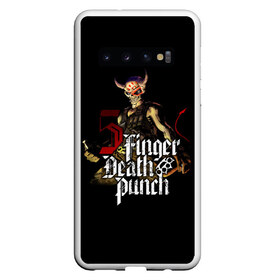 Чехол для Samsung Galaxy S10 с принтом Five Finger Death Punch в Кировске, Силикон | Область печати: задняя сторона чехла, без боковых панелей | 5fdp | death | ffdp | finger | five | five finger death punch | punch | грув метал