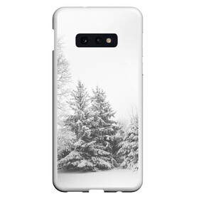 Чехол для Samsung S10E с принтом Winter Storm в Кировске, Силикон | Область печати: задняя сторона чехла, без боковых панелей | winter | белый | деревья | ели | ель | заснеженный | зима | зимний | искусство | лес | природа | снег | снежная | текстура | текстуры | шторм