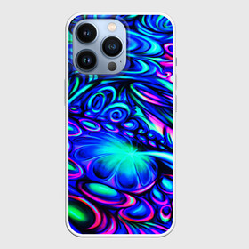 Чехол для iPhone 13 Pro с принтом PSY NEON в Кировске,  |  | Тематика изображения на принте: abstract | abstraction | color | fractal | geometry | paitnt | polygon | polygonal | psy | абстракция | геометрия | краски | неоновые | полигоны | психоделика | фрактал