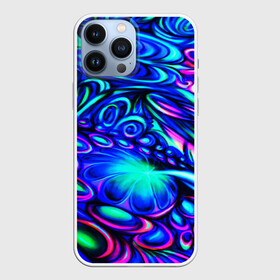 Чехол для iPhone 13 Pro Max с принтом PSY NEON в Кировске,  |  | Тематика изображения на принте: abstract | abstraction | color | fractal | geometry | paitnt | polygon | polygonal | psy | абстракция | геометрия | краски | неоновые | полигоны | психоделика | фрактал