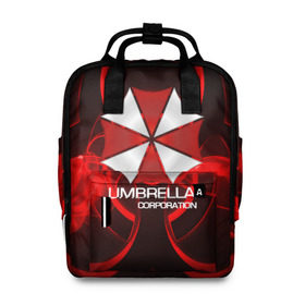 Женский рюкзак 3D с принтом Umbrella Corp в Кировске, 100% полиэстер | лямки с регулируемой длиной, сверху ручки, чтобы рюкзак нести как сумку. Основное отделение закрывается на молнию, как и внешний карман. Внутри два дополнительных кармана, один из которых закрывается на молнию. По бокам два дополнительных кармашка, куда поместится маленькая бутылочка
 | biohazard | biohazard 7 | crocodile | fang | game | hand | monster | new umbrella | resident evil | resident evil 7 | umbrella | umbrella corp | umbrella corporation | zombie | обитель