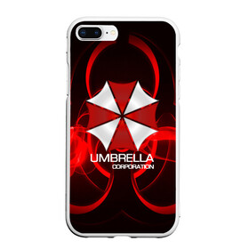 Чехол для iPhone 7Plus/8 Plus матовый с принтом Umbrella Corp в Кировске, Силикон | Область печати: задняя сторона чехла, без боковых панелей | biohazard | biohazard 7 | crocodile | fang | game | hand | monster | new umbrella | resident evil | resident evil 7 | umbrella | umbrella corp | umbrella corporation | zombie | обитель