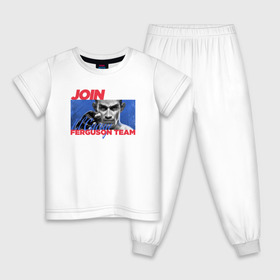 Детская пижама хлопок с принтом Ferguson team в Кировске, 100% хлопок |  брюки и футболка прямого кроя, без карманов, на брюках мягкая резинка на поясе и по низу штанин
 | el cucuy | ferguson | mma | tony ferguson | мма | тони фергюсон | фергюсон