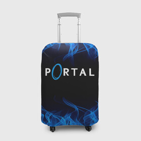 Чехол для чемодана 3D с принтом PORTAL. в Кировске, 86% полиэфир, 14% спандекс | двустороннее нанесение принта, прорези для ручек и колес | aperture science | black mesa xen | half life | portal | portal 2 | valve | игра | портал