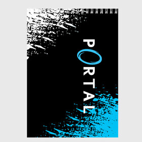 Скетчбук с принтом PORTAL в Кировске, 100% бумага
 | 48 листов, плотность листов — 100 г/м2, плотность картонной обложки — 250 г/м2. Листы скреплены сверху удобной пружинной спиралью | Тематика изображения на принте: aperture science | black mesa xen | half life | portal | portal 2 | valve | игра | портал