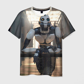 Мужская футболка 3D с принтом Любовь Смерть Роботы в Кировске, 100% полиэфир | прямой крой, круглый вырез горловины, длина до линии бедер | death | icon | love | love death robots | netflix | robots | series | любовь | мультфильм | нетфликс | нэтфликс | роботы | сериал