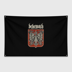 Флаг-баннер с принтом Behemoth в Кировске, 100% полиэстер | размер 67 х 109 см, плотность ткани — 95 г/м2; по краям флага есть четыре люверса для крепления | behemoth | black | blackmetal | burzum | carnifex | punk | rock | suicide silence