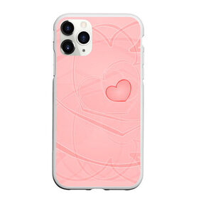 Чехол для iPhone 11 Pro Max матовый с принтом Сердечко в Кировске, Силикон |  | 8 | валентин | волны | девочке | девушке | жене | интересная | линии | любимой | марта | прикольная. | розовая | сердечки | сердце