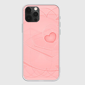 Чехол для iPhone 12 Pro Max с принтом Сердечко в Кировске, Силикон |  | Тематика изображения на принте: 8 | валентин | волны | девочке | девушке | жене | интересная | линии | любимой | марта | прикольная. | розовая | сердечки | сердце