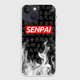 Чехол для iPhone 13 mini с принтом SENPAI в Кировске,  |  | ahegao | kawai | kowai | oppai | otaku | senpai | sugoi | waifu | yandere | ахегао | ковай | отаку | сенпай | яндере