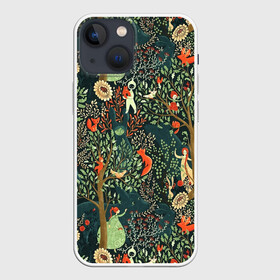 Чехол для iPhone 13 mini с принтом Abstraction Pattern в Кировске,  |  | Тематика изображения на принте: abstraction pattern | forest | fox | girl | абстракция | лес | лисы | паттерн | узор