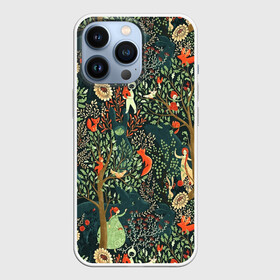 Чехол для iPhone 13 Pro с принтом Abstraction Pattern в Кировске,  |  | Тематика изображения на принте: abstraction pattern | forest | fox | girl | абстракция | лес | лисы | паттерн | узор