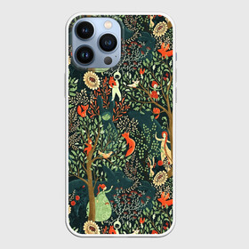 Чехол для iPhone 13 Pro Max с принтом Abstraction Pattern в Кировске,  |  | Тематика изображения на принте: abstraction pattern | forest | fox | girl | абстракция | лес | лисы | паттерн | узор