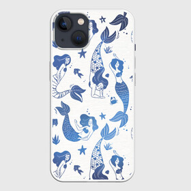 Чехол для iPhone 13 с принтом Мир русалок в Кировске,  |  | водный мир | девушка | девушки | море | морская звезда | океан | под водой | подводный мир | русалка | русалки | рыба | рыбы
