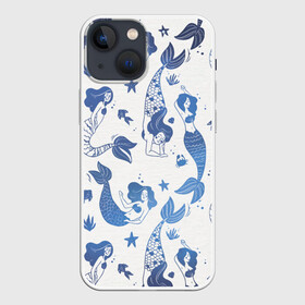 Чехол для iPhone 13 mini с принтом Мир русалок в Кировске,  |  | водный мир | девушка | девушки | море | морская звезда | океан | под водой | подводный мир | русалка | русалки | рыба | рыбы