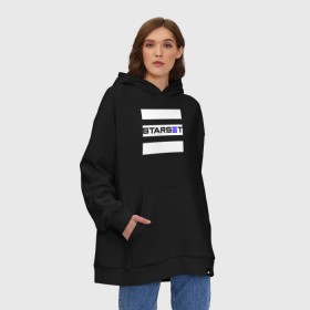 Худи SuperOversize хлопок с принтом Starset logo в Кировске, 70% хлопок, 30% полиэстер, мягкий начес внутри | карман-кенгуру, эластичная резинка на манжетах и по нижней кромке, двухслойный капюшон
 | logo | rock | starset | лого | рок | старсет