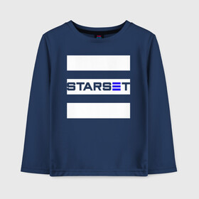 Детский лонгслив хлопок с принтом Starset logo в Кировске, 100% хлопок | круглый вырез горловины, полуприлегающий силуэт, длина до линии бедер | logo | rock | starset | лого | рок | старсет