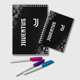 Блокнот с принтом JUVENTUS в Кировске, 100% бумага | 48 листов, плотность листов — 60 г/м2, плотность картонной обложки — 250 г/м2. Листы скреплены удобной пружинной спиралью. Цвет линий — светло-серый
 | Тематика изображения на принте: arsenal | bayern | bayern munchen | borussia | chelsea | fc barca | juventus | liverp | manchester city | manchester united | milan | real madrid | арсенал | бавария | барселона | боруссия | манчестер сити | манчестер