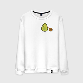 Мужской свитшот хлопок с принтом Авокадо в Кировске, 100% хлопок |  | avocado | vegan | vegetarian | авокадо | веган | вегетарианство