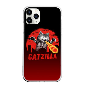 Чехол для iPhone 11 Pro матовый с принтом CATZILLA в Кировске, Силикон |  | catzilla | годзилла | кот | котик | кошка | кэтзилла | мимими | прикол | прикольная