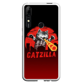 Чехол для Honor P Smart Z с принтом CATZILLA в Кировске, Силикон | Область печати: задняя сторона чехла, без боковых панелей | catzilla | годзилла | кот | котик | кошка | кэтзилла | мимими | прикол | прикольная