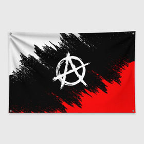 Флаг-баннер с принтом АНАРХИЯ в Кировске, 100% полиэстер | размер 67 х 109 см, плотность ткани — 95 г/м2; по краям флага есть четыре люверса для крепления | anarchy | riot | rock | анархия | бунт | знаки | музыка | панки | рок | символ