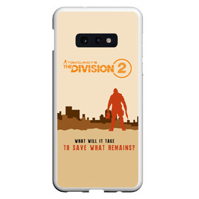 Чехол для Samsung S10E с принтом Tom Clancys The Division 2 в Кировске, Силикон | Область печати: задняя сторона чехла, без боковых панелей | Тематика изображения на принте: extremis malis | logo | new york | shd agent | the division 2 | the division logo | tom clancys the division