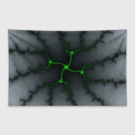 Флаг-баннер с принтом ABSTRACT LED в Кировске, 100% полиэстер | размер 67 х 109 см, плотность ткани — 95 г/м2; по краям флага есть четыре люверса для крепления | abstract | abstraction | color | fractal | geometry | paitnt | polygon | polygonal | psy | абстракция | геометрия | краски | неоновые | полигоны | психоделика | фрактал